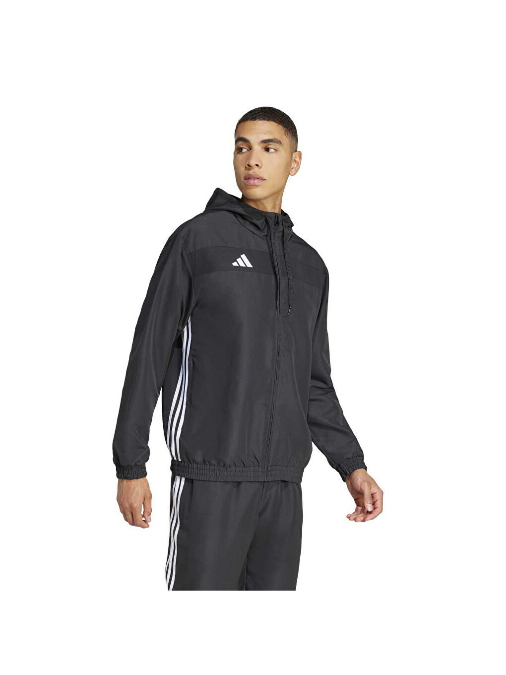 Tiro 25 Essentials Hood Erkek Siyah Kapüşonlu Ceket-1