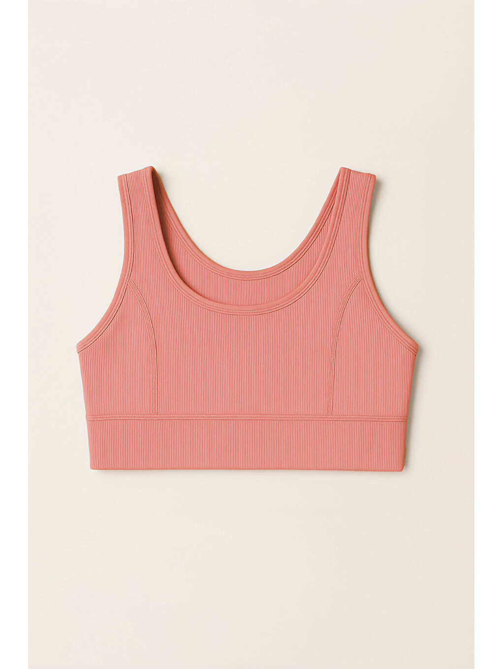 Turuncu Kalın Askılı Toparlayıcı Ripli Spor Büstiyer-2