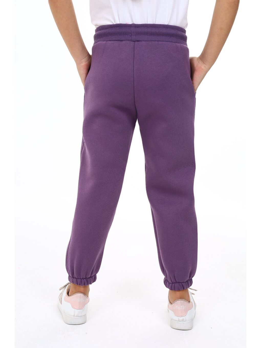 Mor Kız Çocuk Nakışlı Eşofman Alt-3