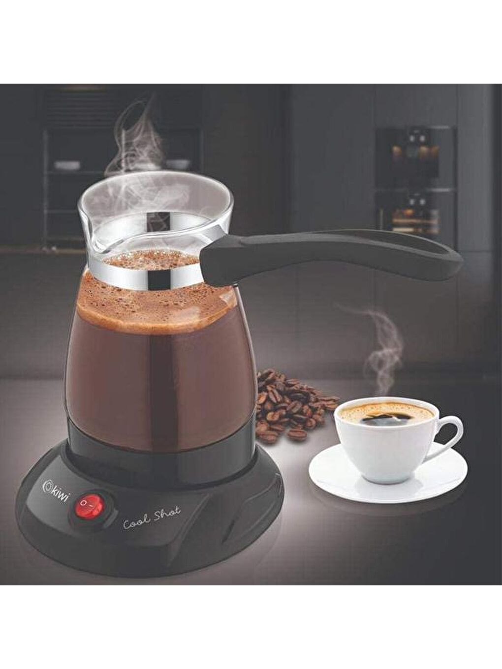 KCM 7514 Cam Türk Kahve Makinesi - Siyah-1