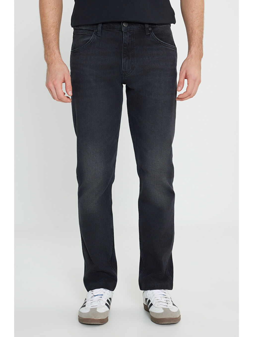 Bej Regular Fit Normal Kesim Düşük Bel Koyu Gri Esnek Greensboro Jean Pantolon-2