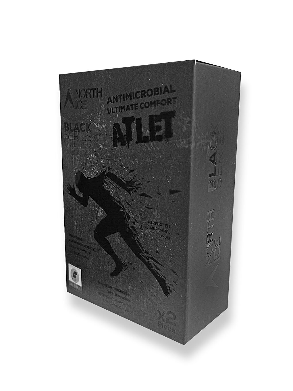 Siyah North Ice Black Serisi 2li Paket Atlet SİYAH-2