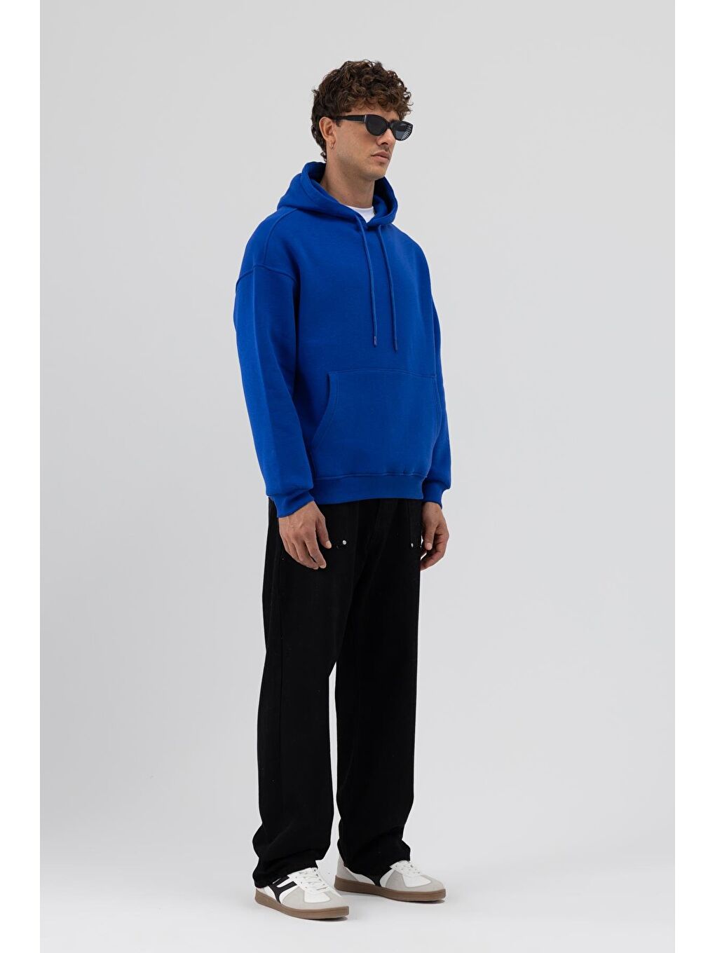 Mavi Basic Oversize Kapüşonlu Sweatshirt Saks-3