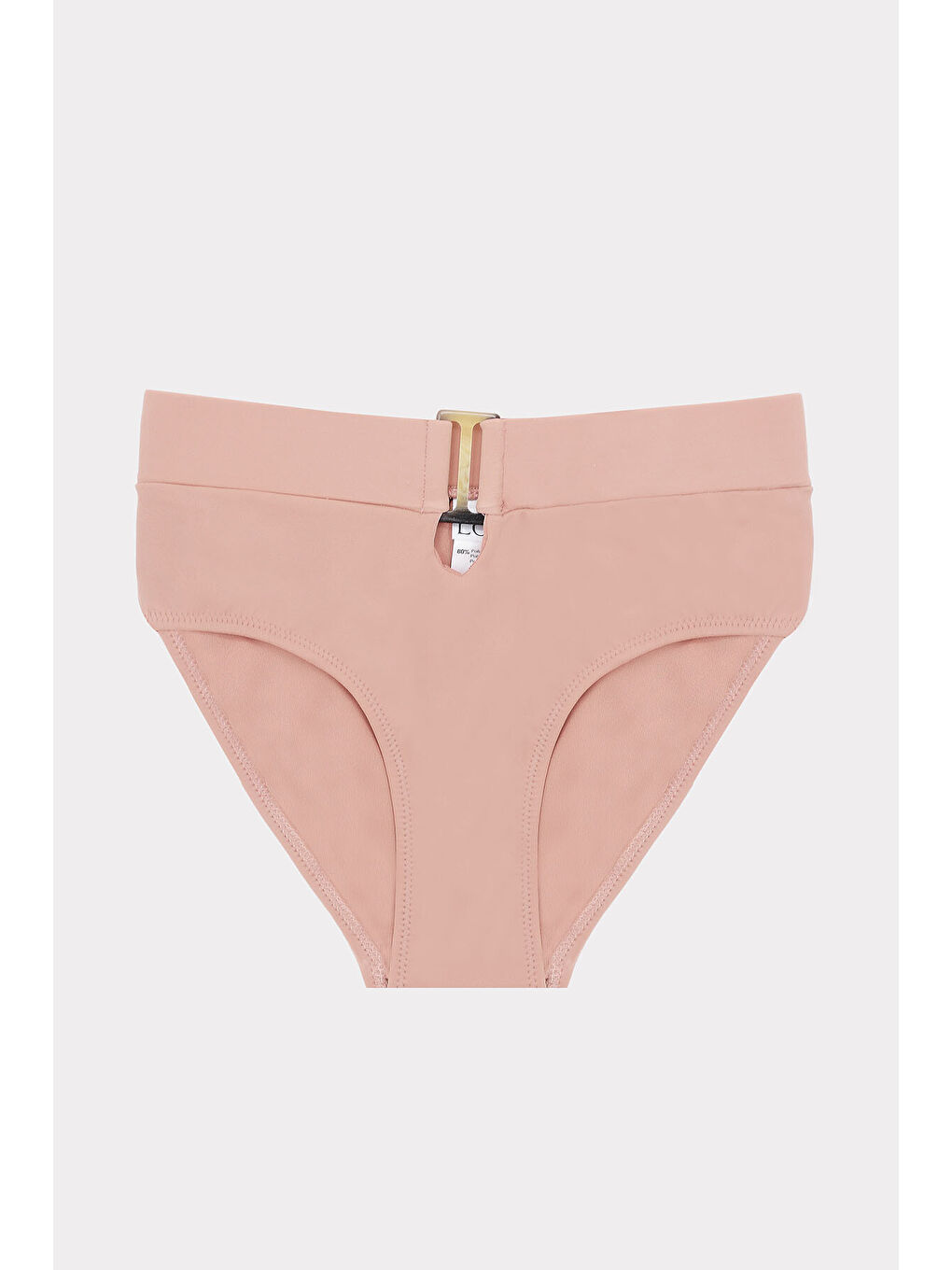 Pembe Somon Toka Detaylı Tek Alt Bikini