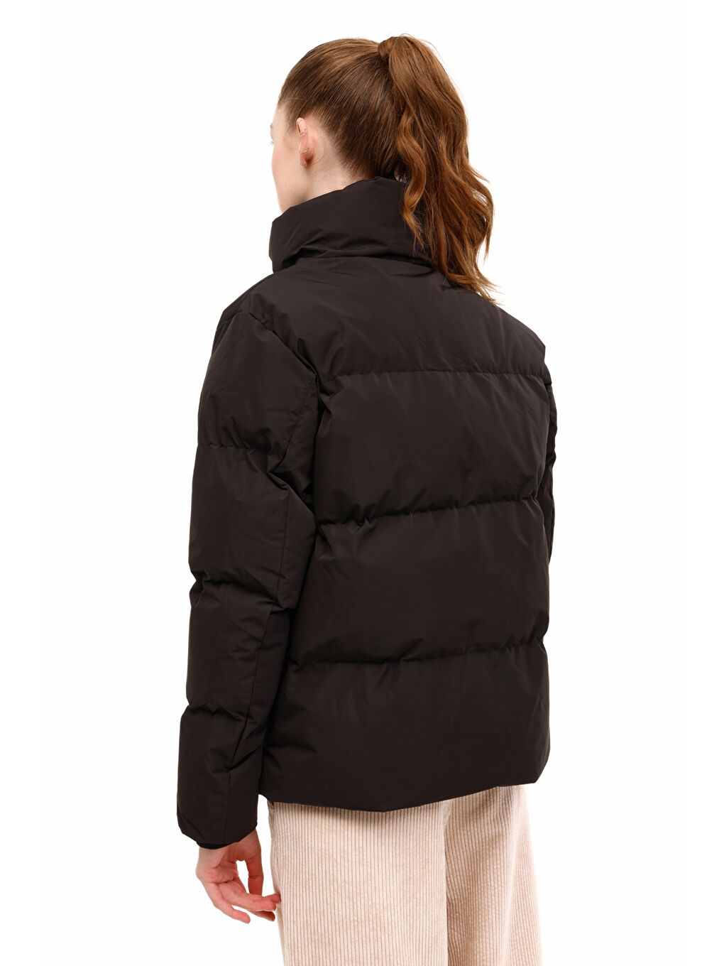 WL AGATA 2CT787 4PR Siyah Kadın Kısa Kaban-1