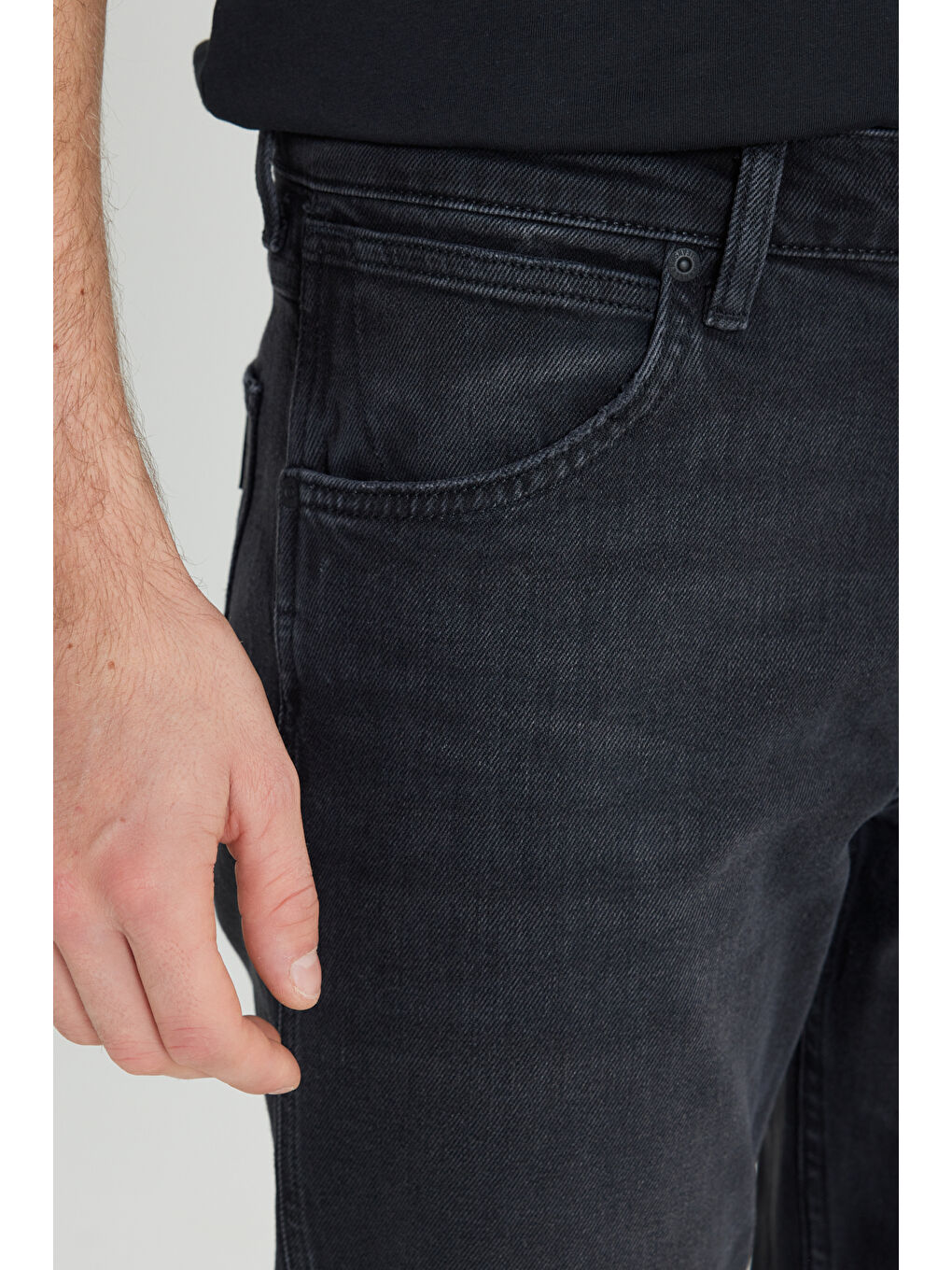 Bej Regular Fit Normal Kesim Düşük Bel Koyu Gri Esnek Greensboro Jean Pantolon-4