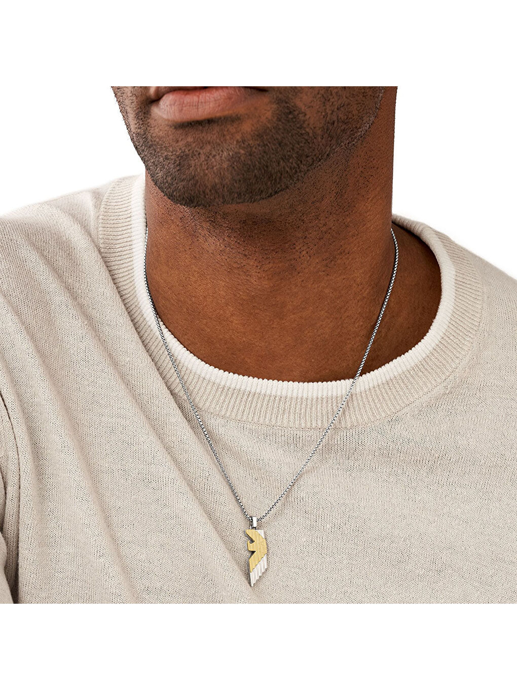 Gri AJEGS3073-040 Erkek Kolye-2