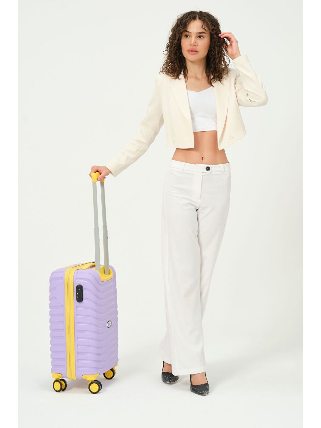 Kabin Boy Lila - Sarı PP Valiz-1