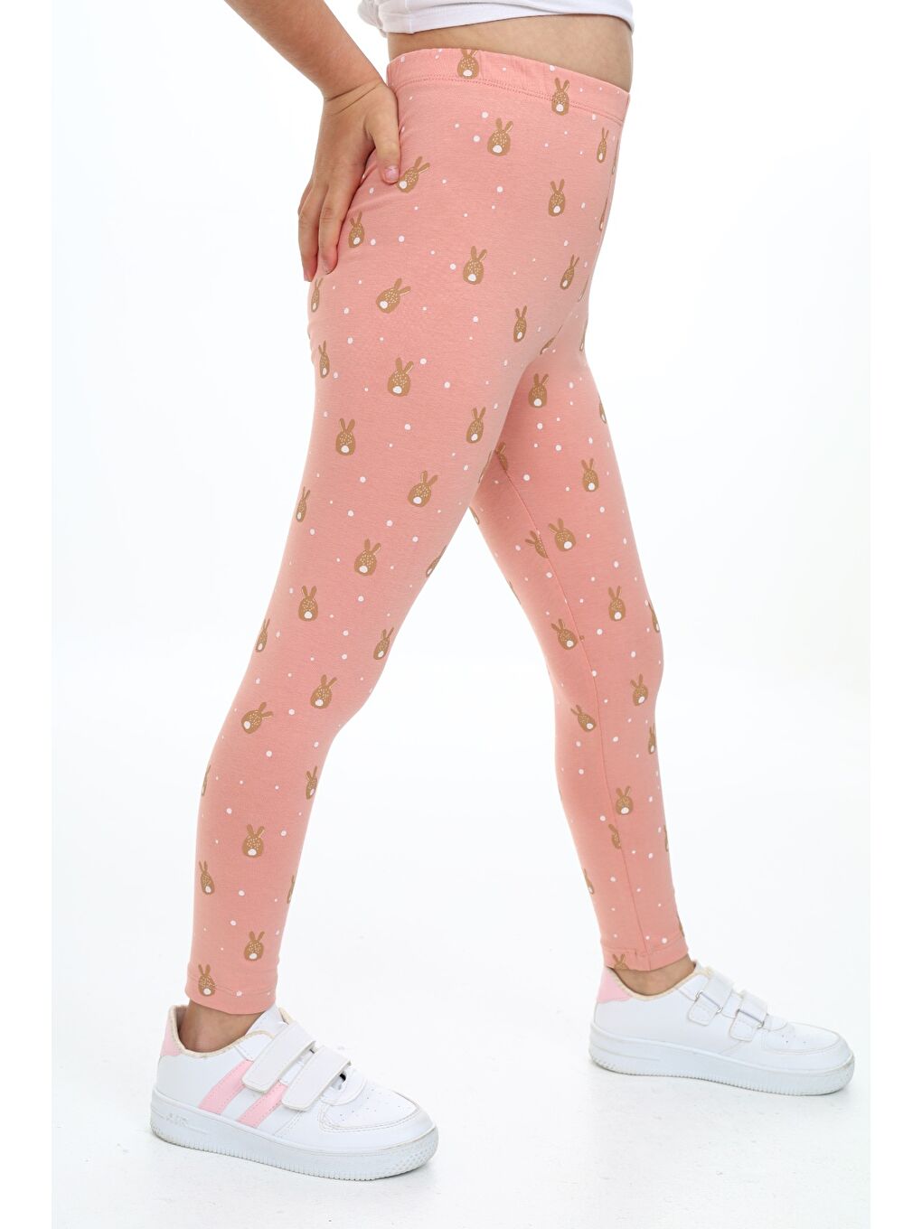 Mercan Kız Çocuk Baskılı Tayt-2