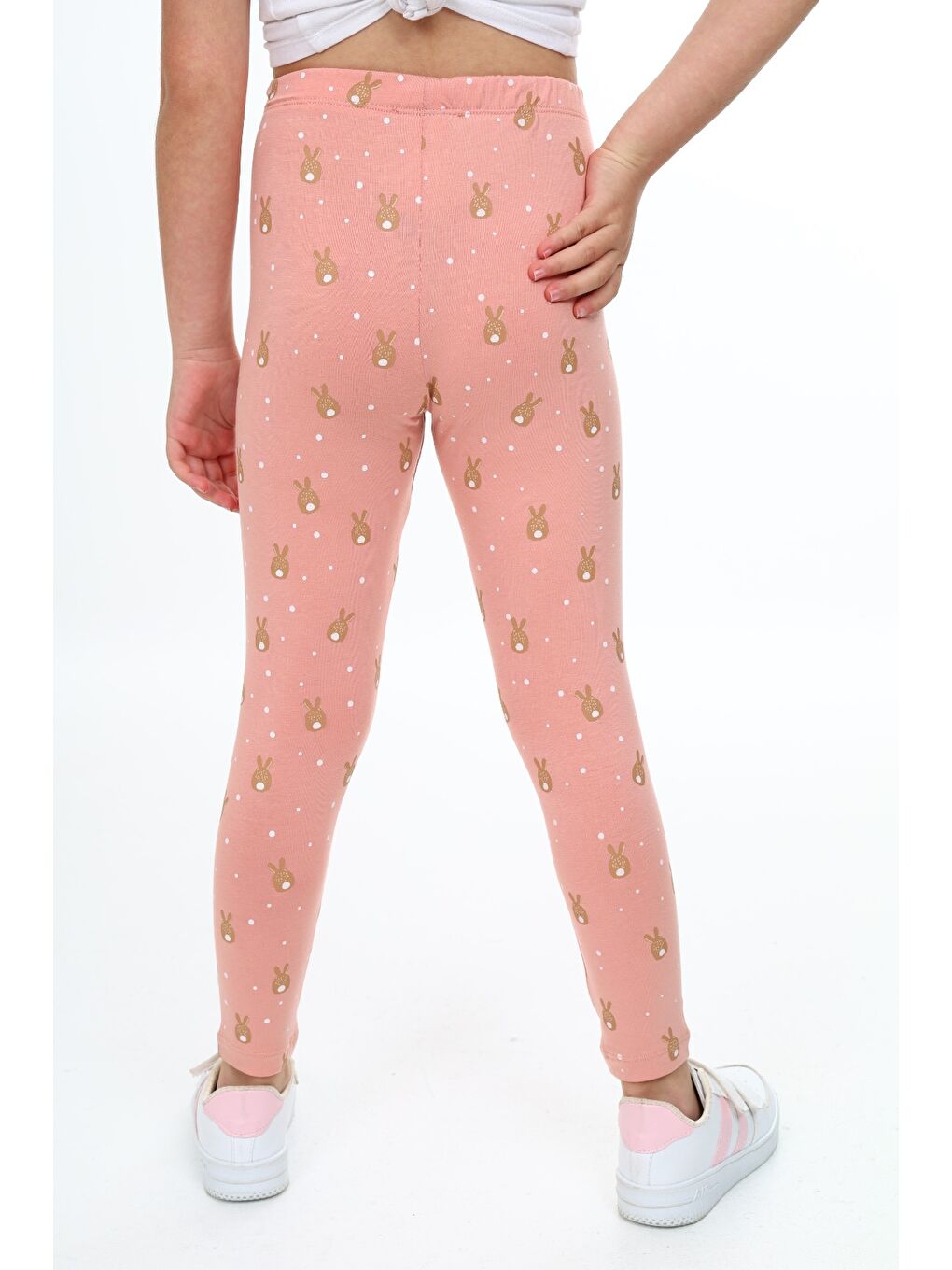 Mercan Kız Çocuk Baskılı Tayt-3