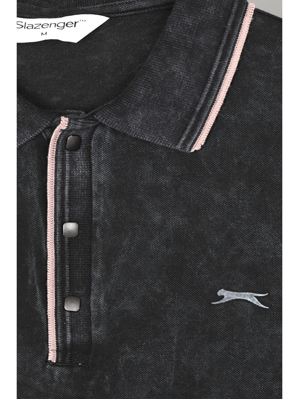 ZALE Erkek Polo Yaka Siyah Tişört-1