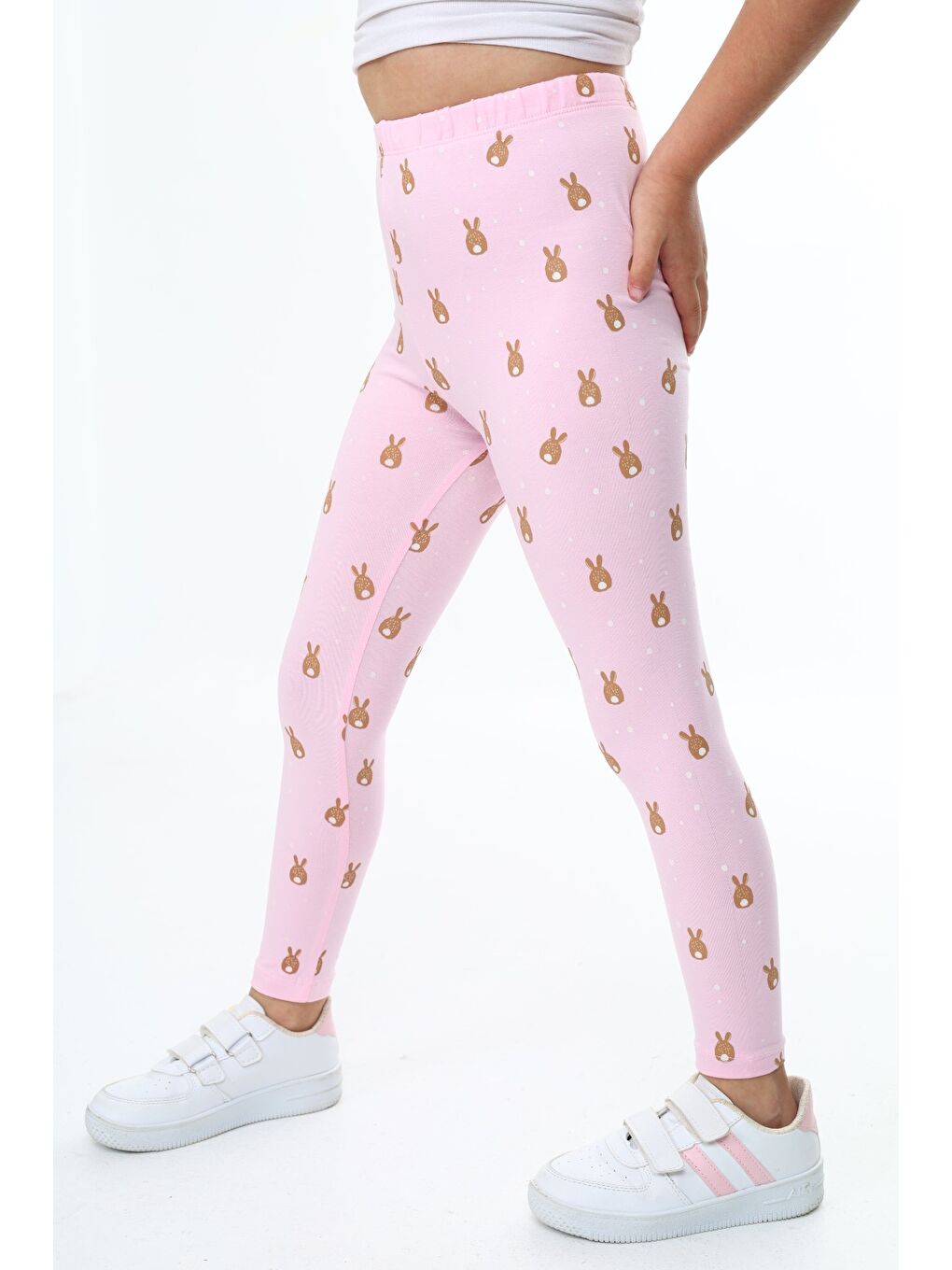 Mercan Kız Çocuk Baskılı Tayt-4