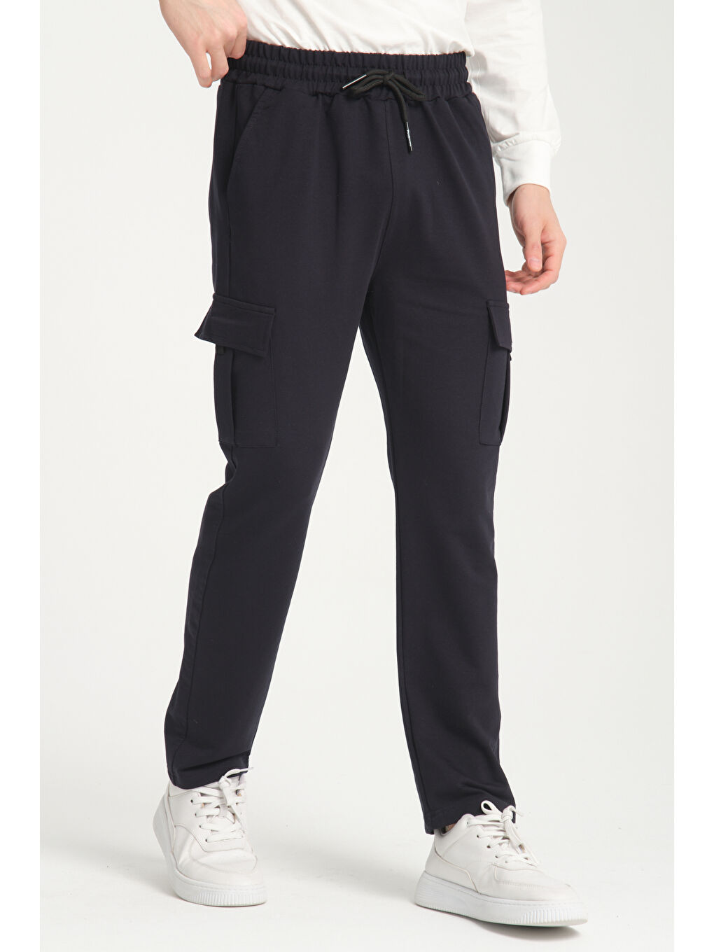 Gri Beli Lastikli Kargo Cep Erkek Eşofman Altı 0139-9