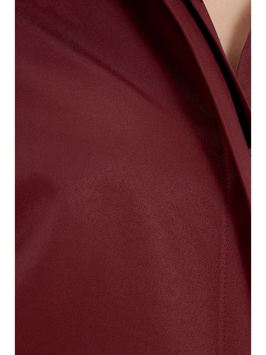 Kadın Slim Fit Dar Kesim Vucüda Oturan Uzun Kollu Gizli Düğme Detaylı Bordo Basic Gömlek-5