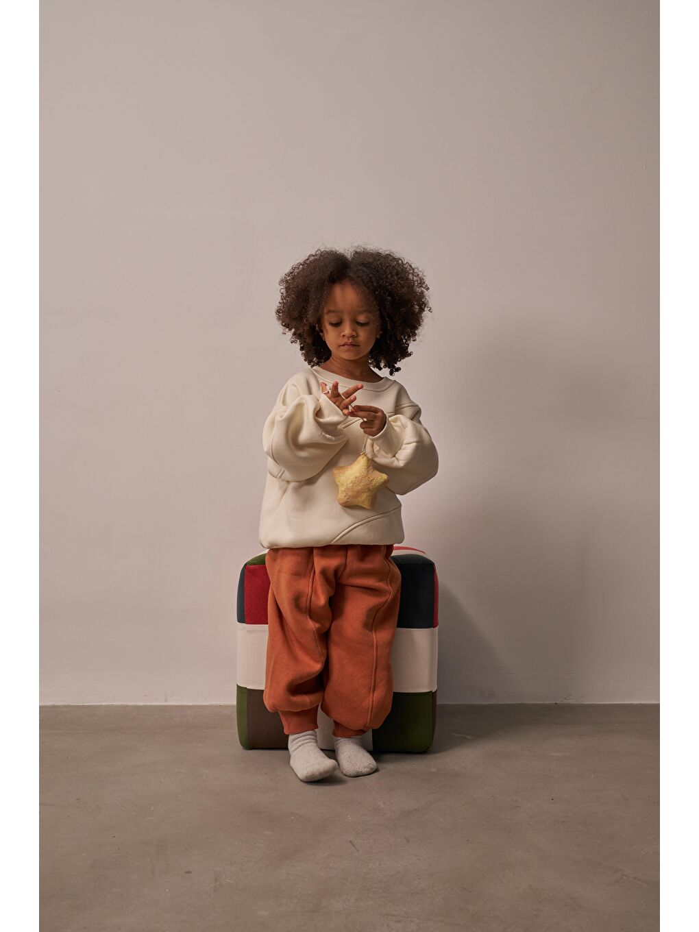 Bej Honey Dikiş Detaylı Eşofman Takım-3