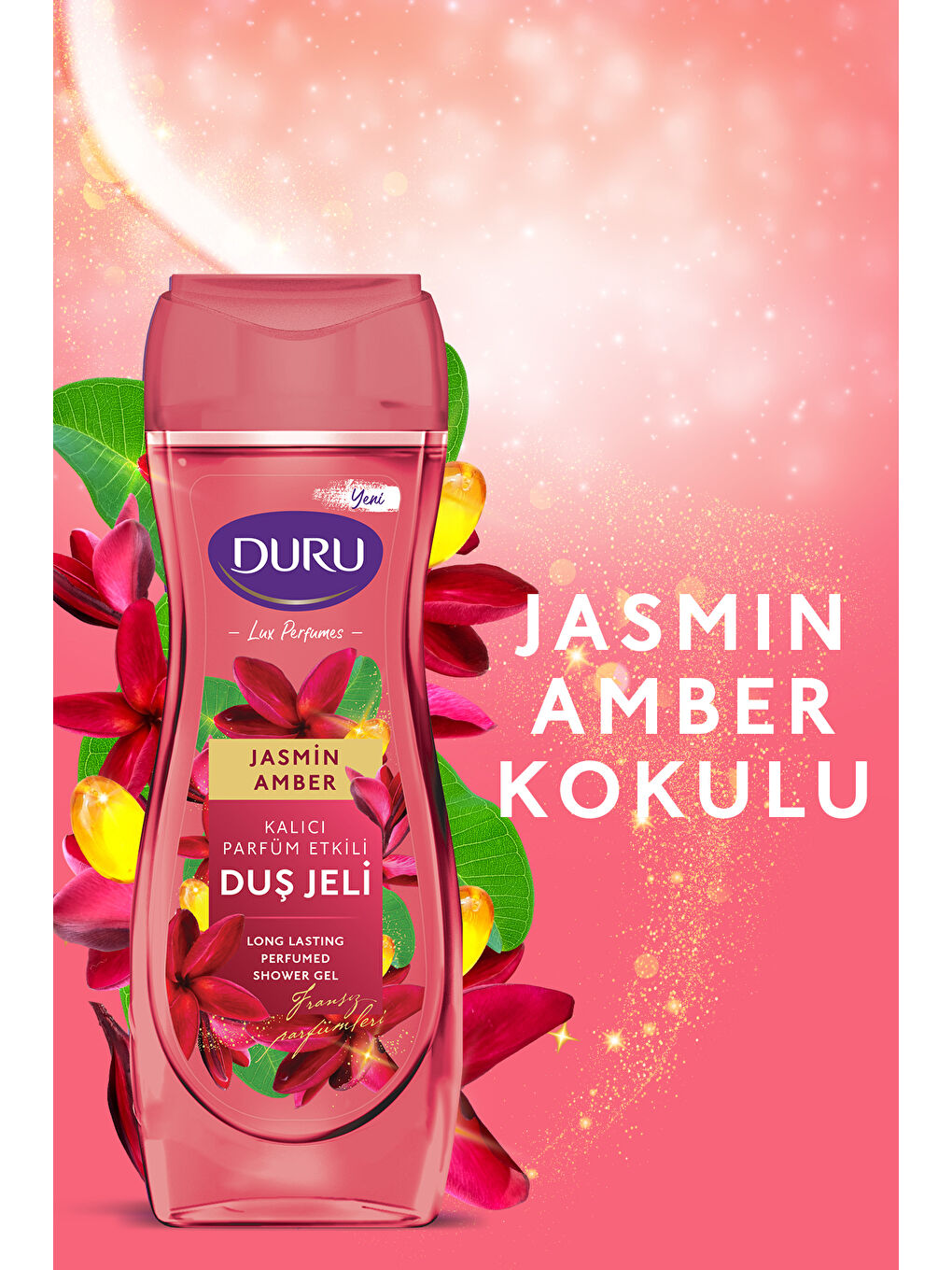 Duru Beyaz Lux Perfumes Jasmin Amber Duş Jeli 3x450 ml - 1