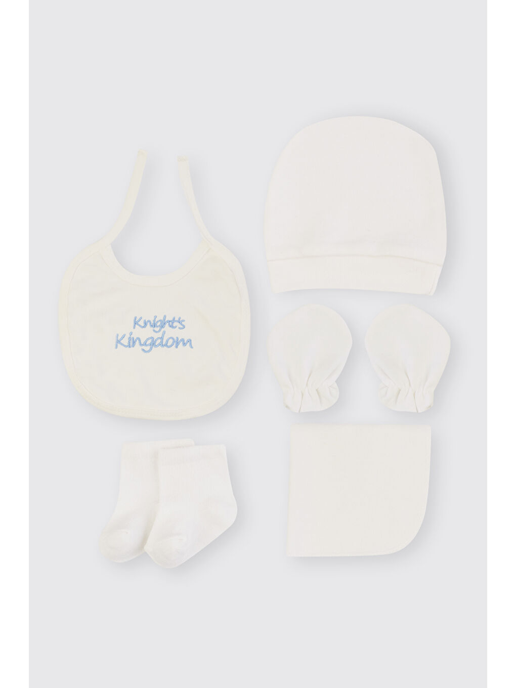 Yenidoğan At Detaylı Ekru 10'lu Hastane Çıkış Seti-2