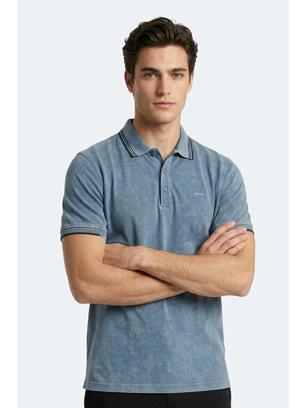İndigo ZALE Erkek Polo Yaka Indigo Tişört-3