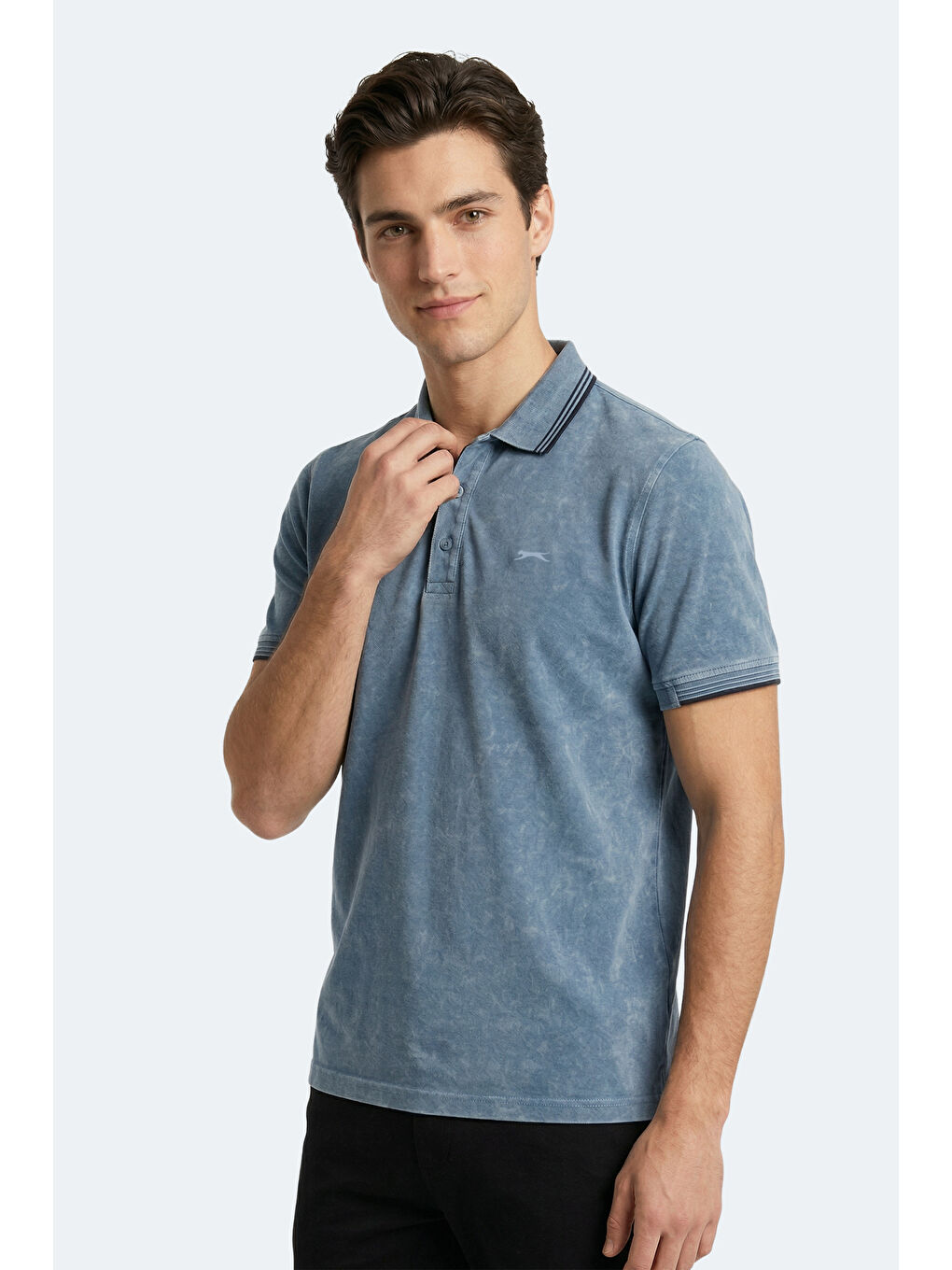 İndigo ZALE Erkek Polo Yaka Indigo Tişört-4