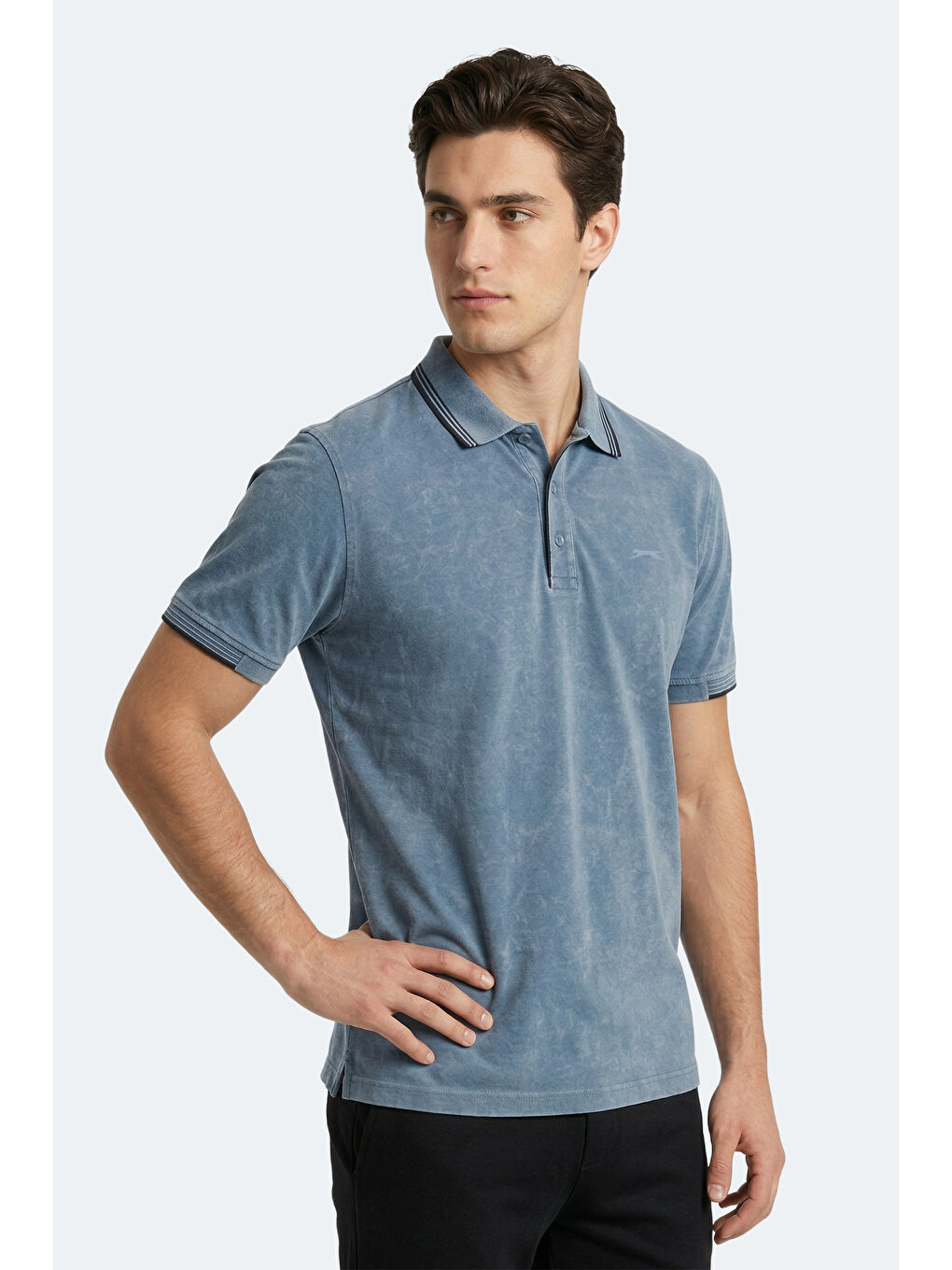 İndigo ZALE Erkek Polo Yaka Indigo Tişört-5