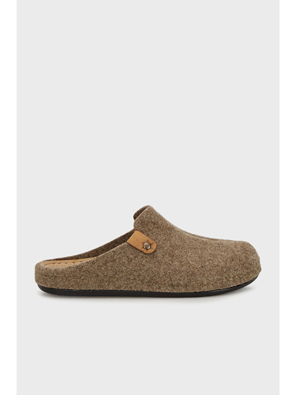 Bej Keçe Kışlık Ev Terlik 6711004