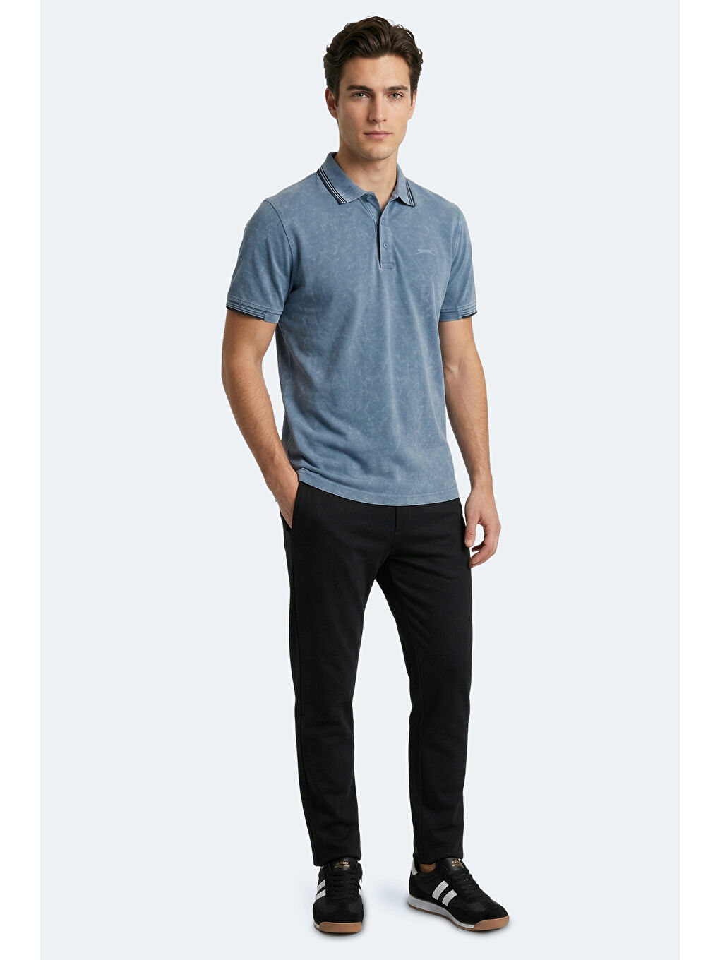 İndigo ZALE Erkek Polo Yaka Indigo Tişört-7