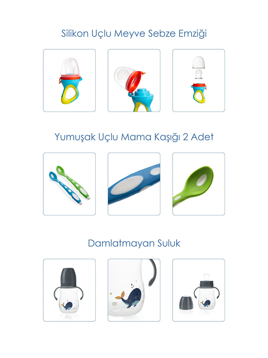 Bebek Hediye Beslenme Seti Little Boy 8 Parça-3