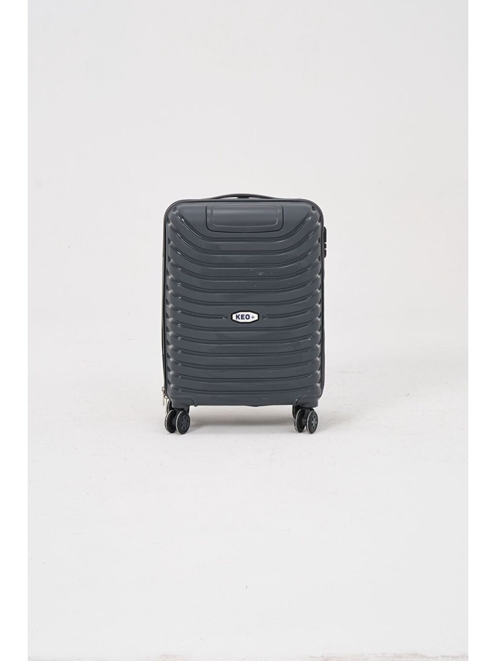 Gri Kabin Boy Füme PP Valiz-5