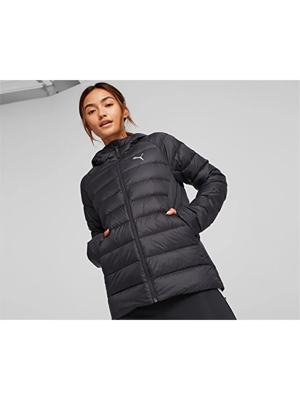 Packlite Hooded Down Jacket Kadın Günlük Mont 84940701 Siyah-2