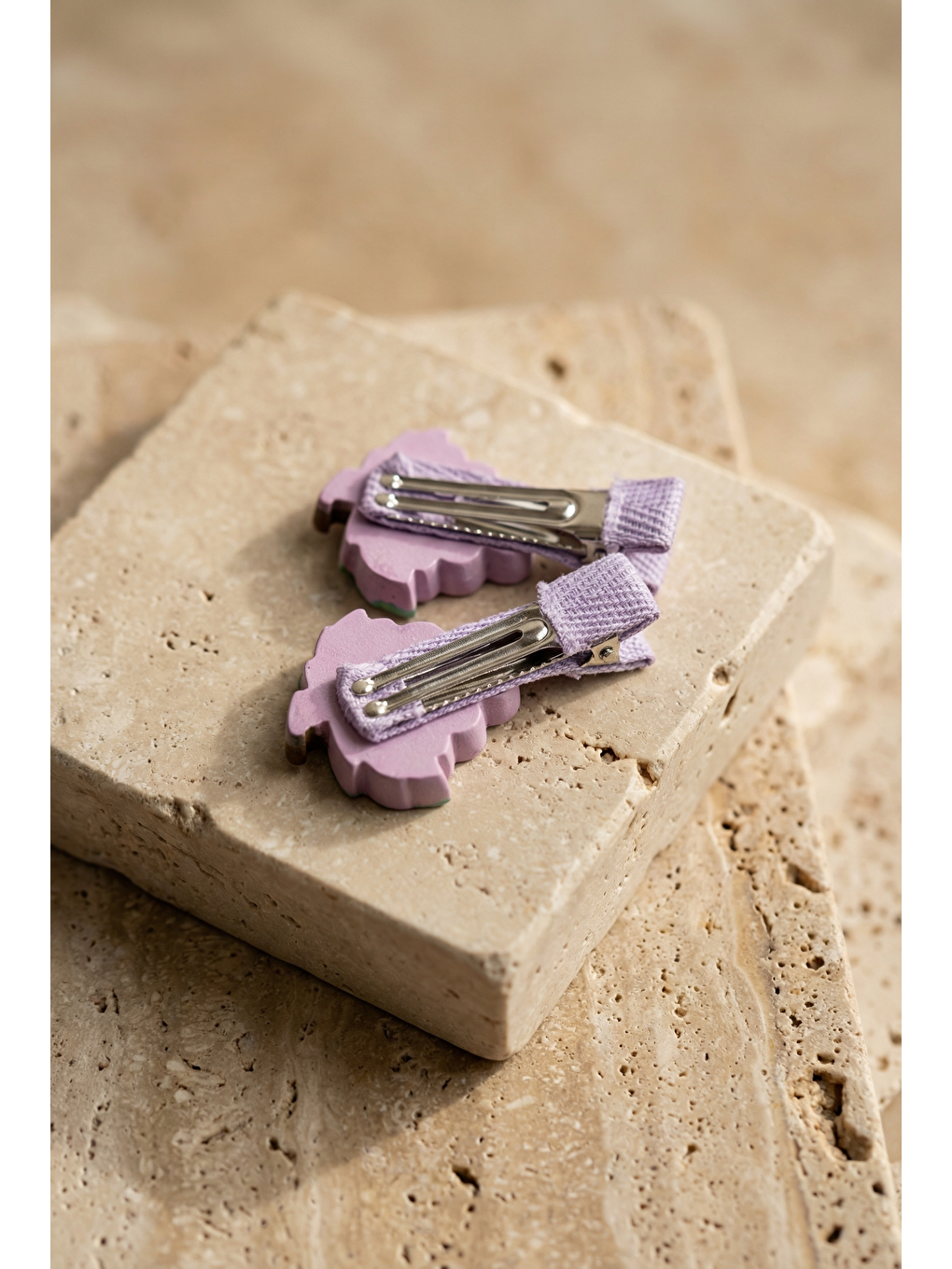 Mor Üzüm Aksesuarlı 2'Li Lila Toka-1