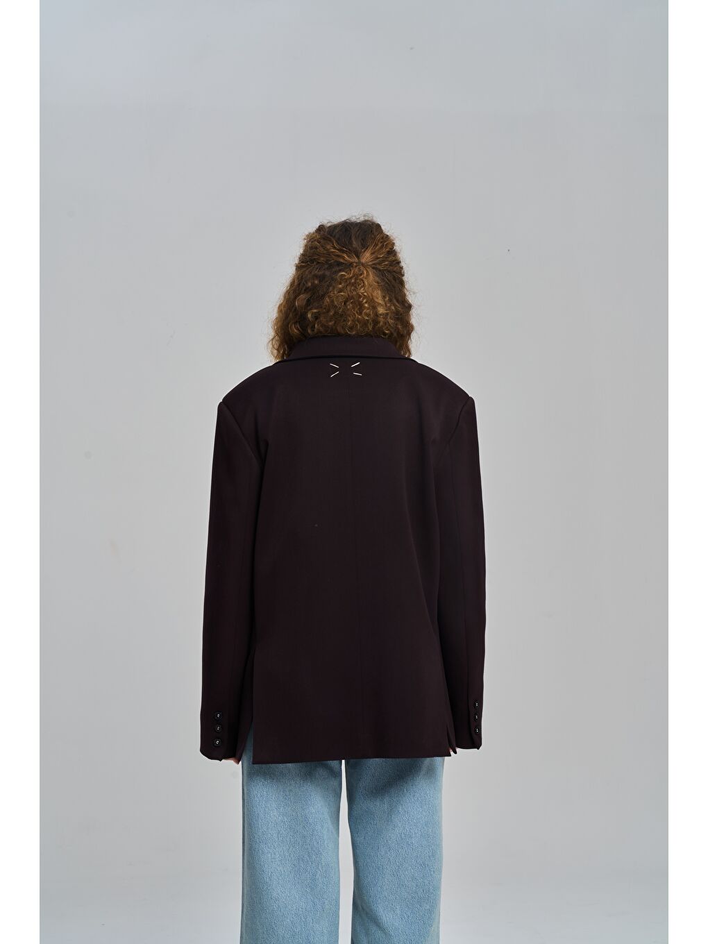 Kahverengi Emma Dikiş Detaylı Acı Kahve Blazer-4