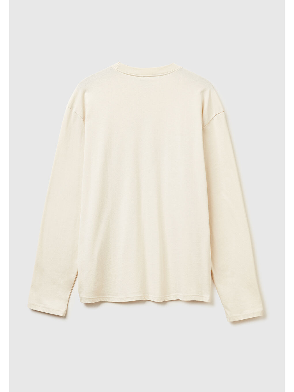 Ekru Erkek Krem %100 Pamuk Disney Baskılı Uzun Kollu T-Shirt-3