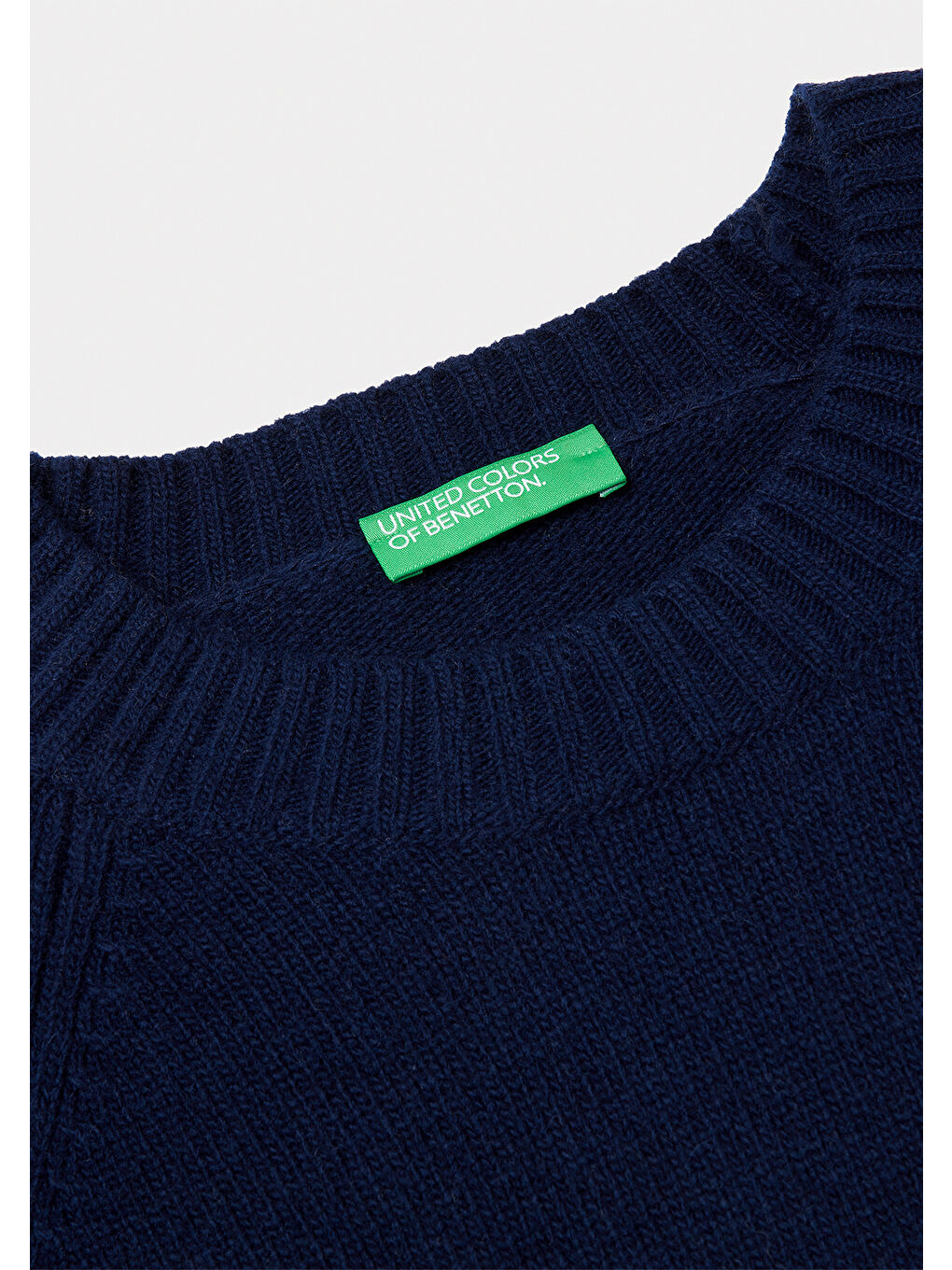 Erkek Lacivert Yün Karışımlı Baklava Desenli Ribana Detaylı Kazak-6