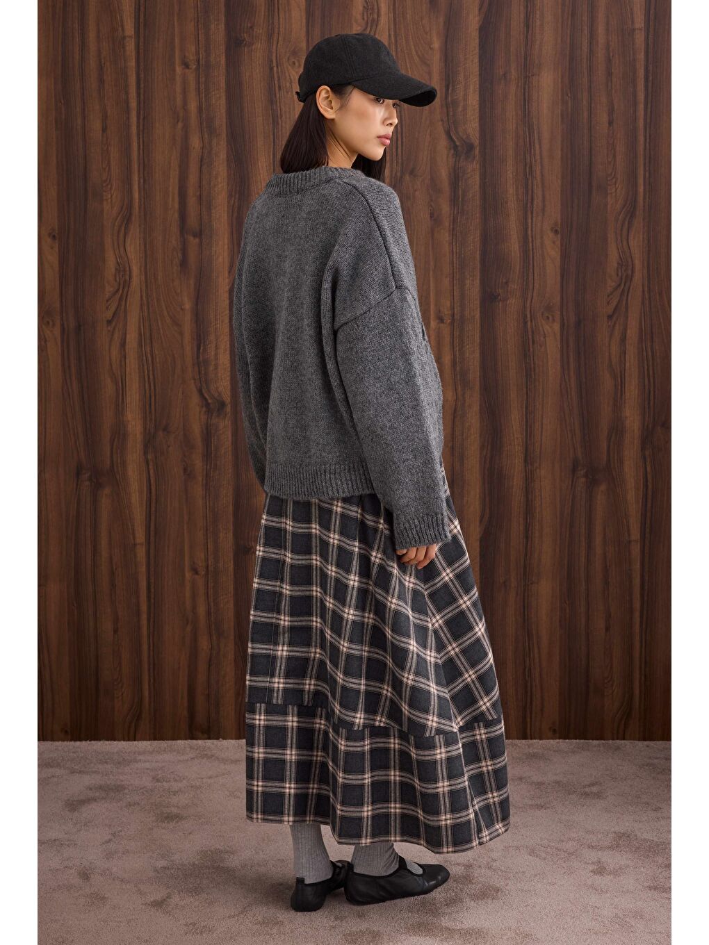 Alpaka Kısa Hırka Antrasit-4