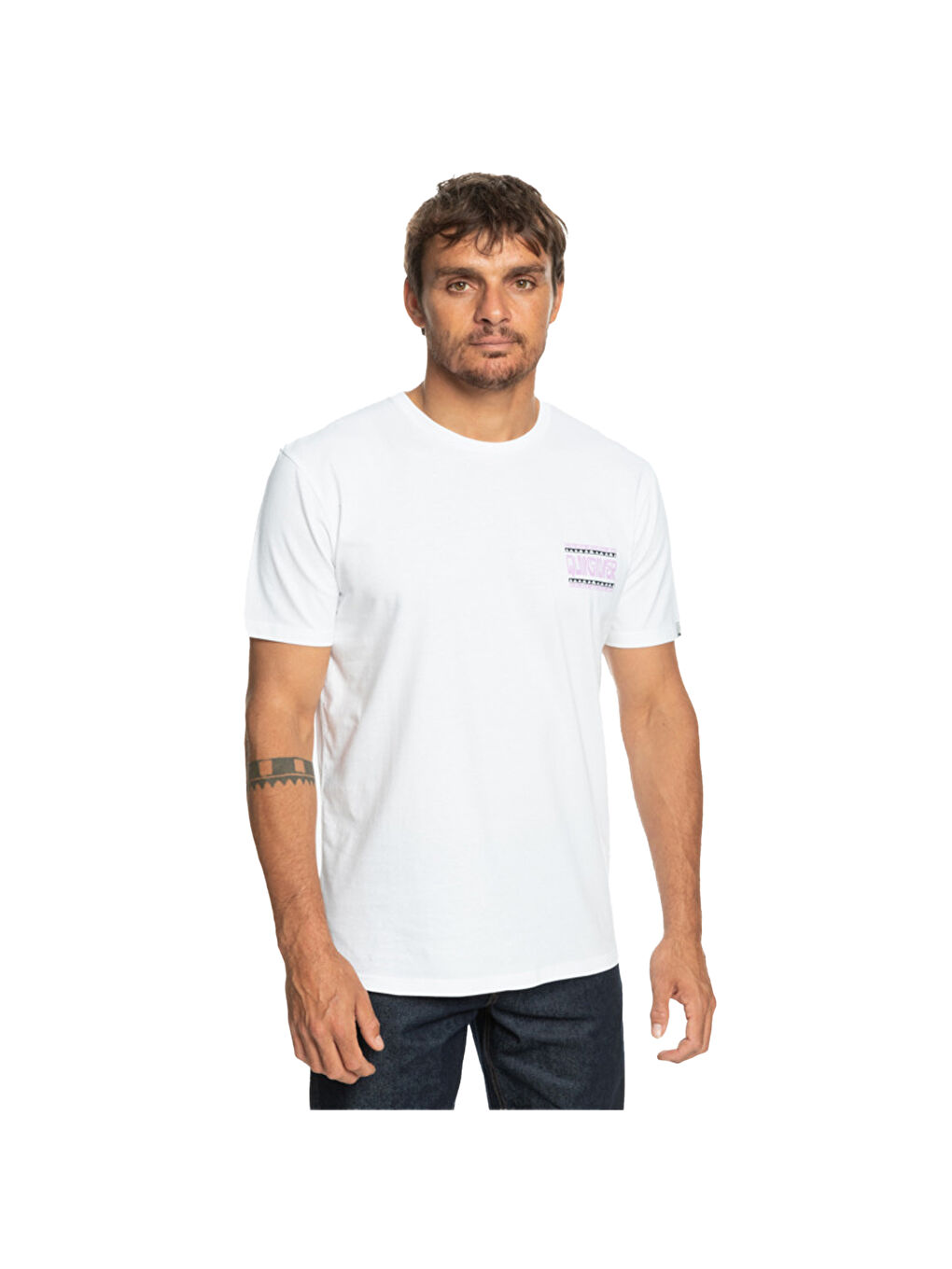 Beyaz Warpedframes Erkek Renkli Tişört-1