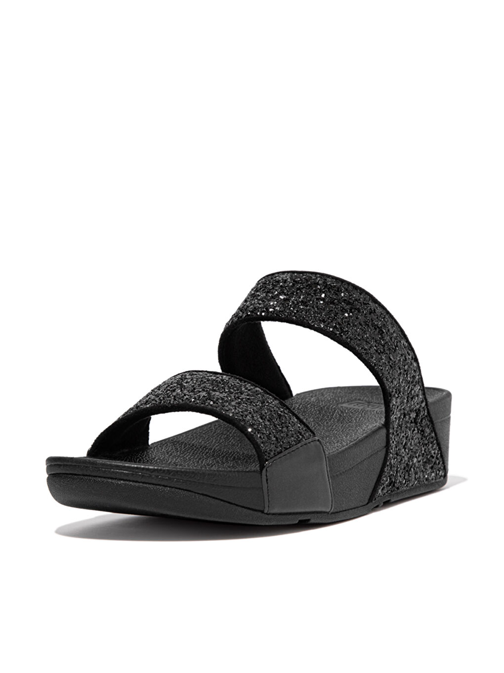 Siyah Kadın Terlik ET3-339 LULU Glitter Slides Black Glitter-1