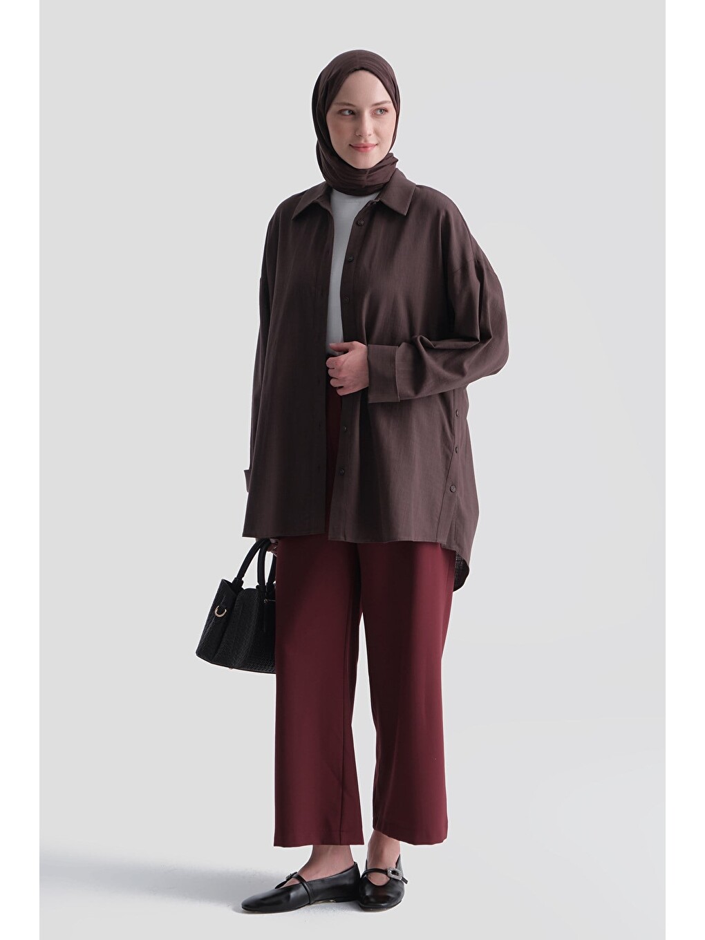 Trend Pantolon 25Kt210 Açık Bordo-1