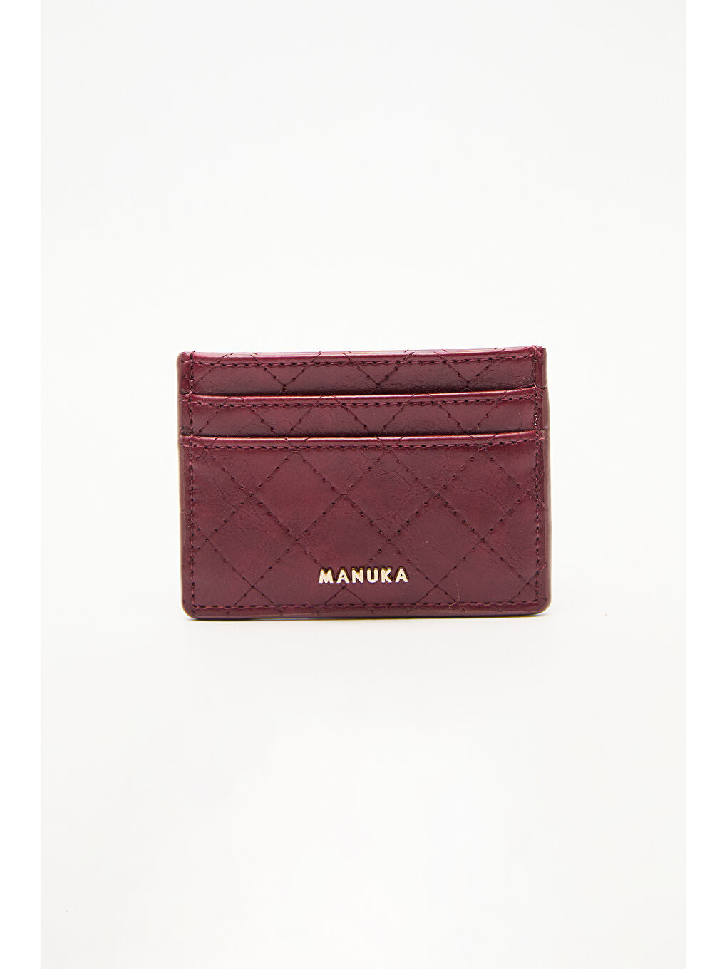 Kapitone Kartlıklı Cüzdan Bordo