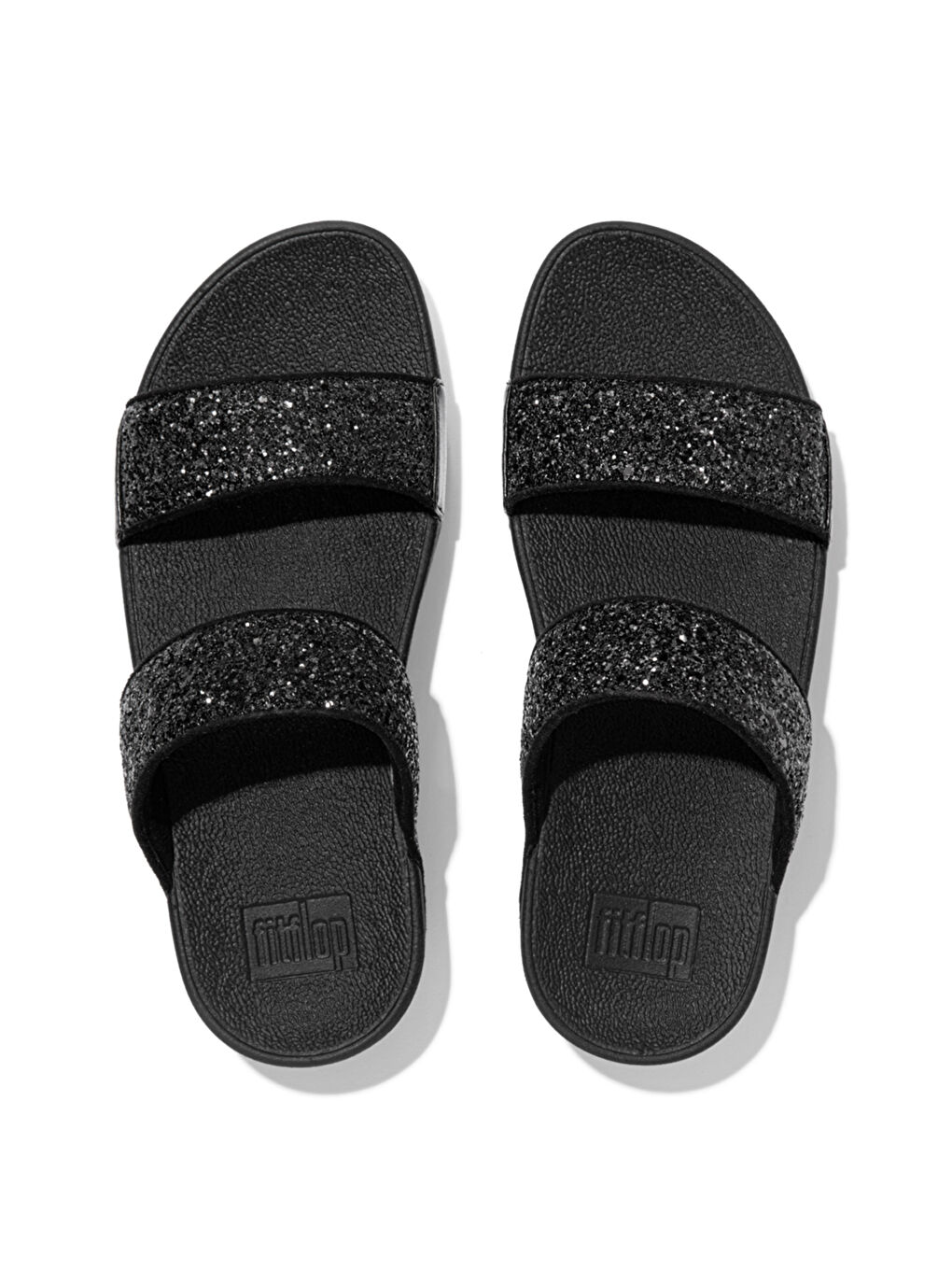 Siyah Kadın Terlik ET3-339 LULU Glitter Slides Black Glitter-3