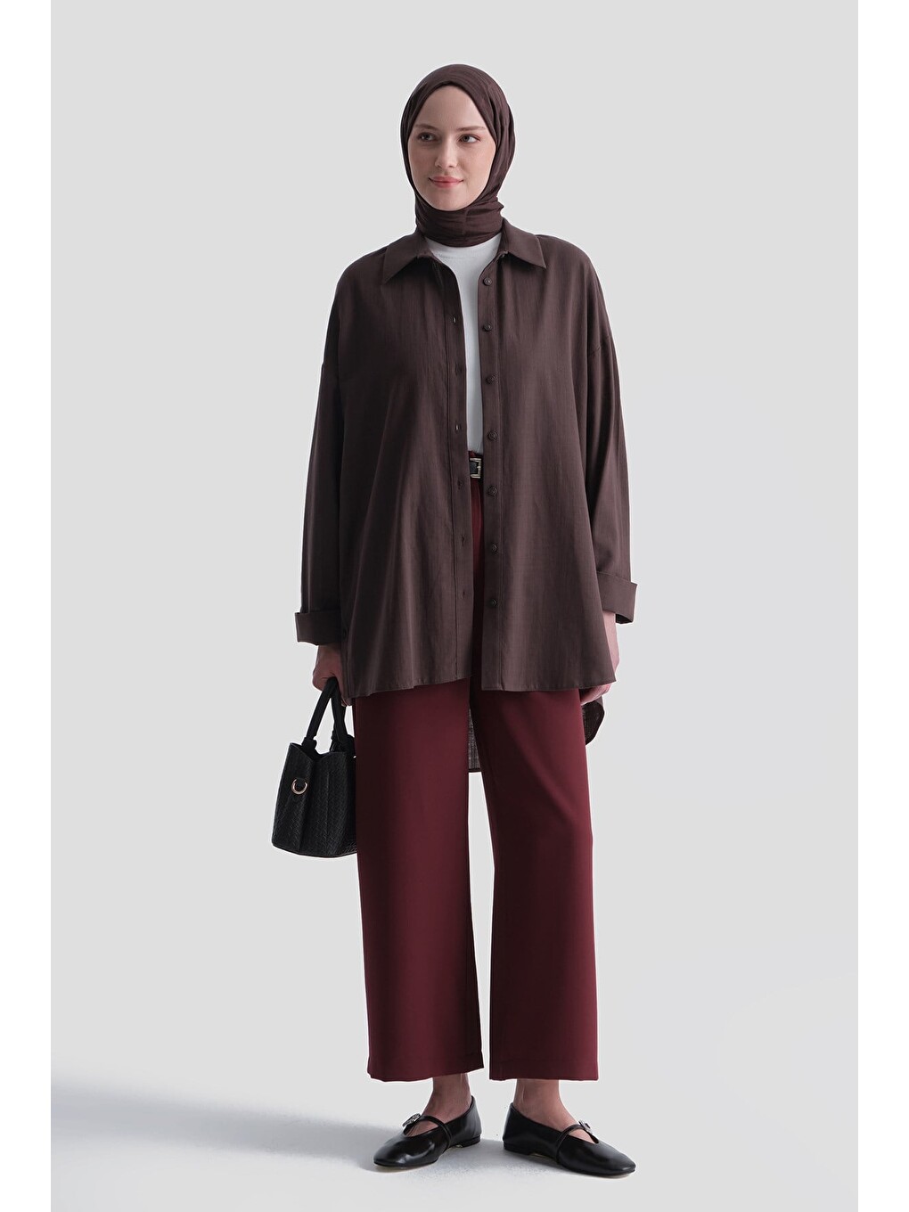 Trend Pantolon 25Kt210 Açık Bordo-2