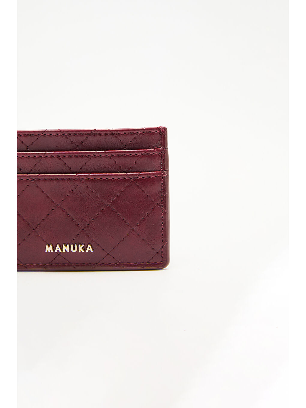 Kapitone Kartlıklı Cüzdan Bordo-2