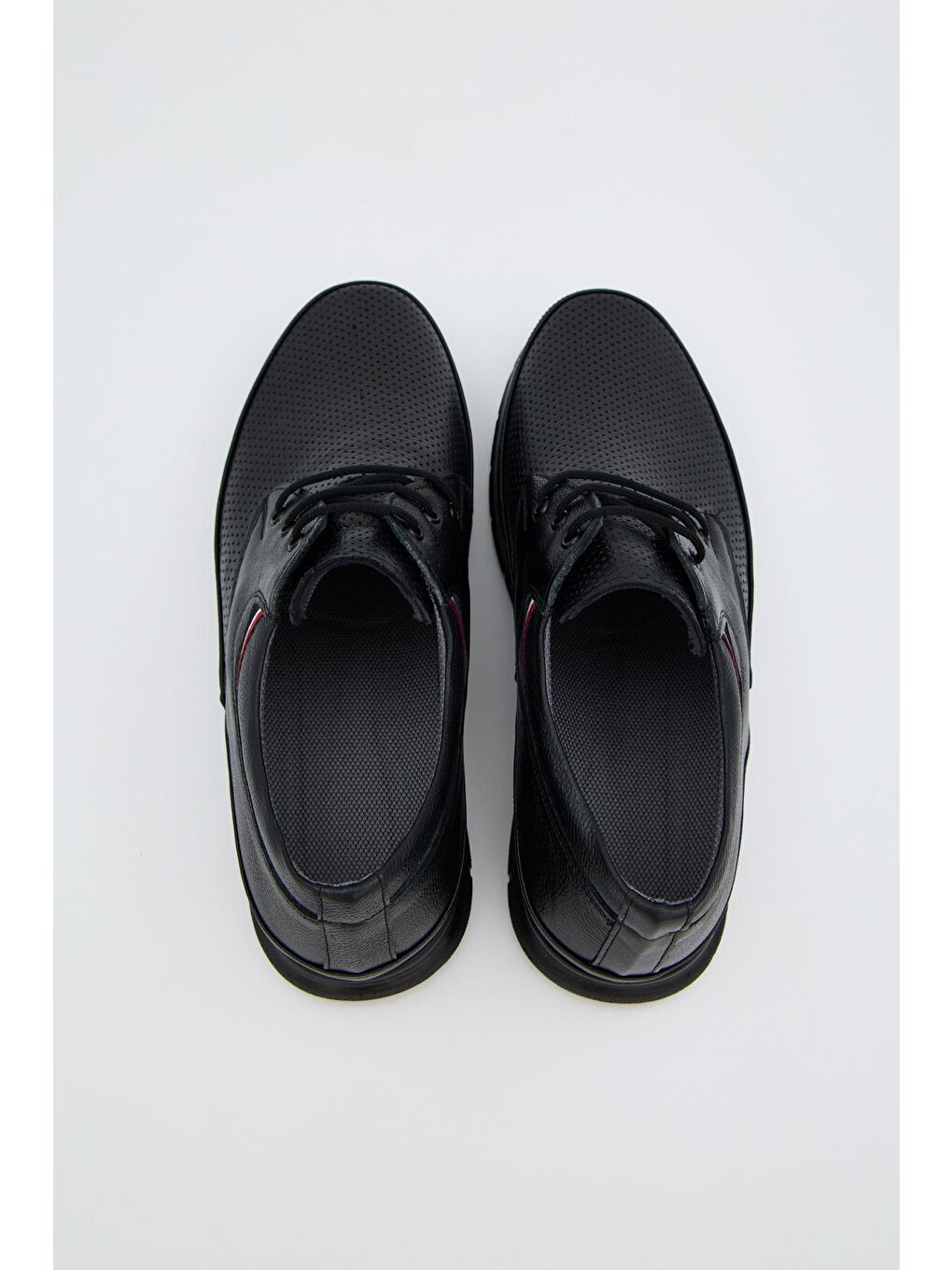 Siyah Erkek Hakiki Deri Spor Ayakkabı-2