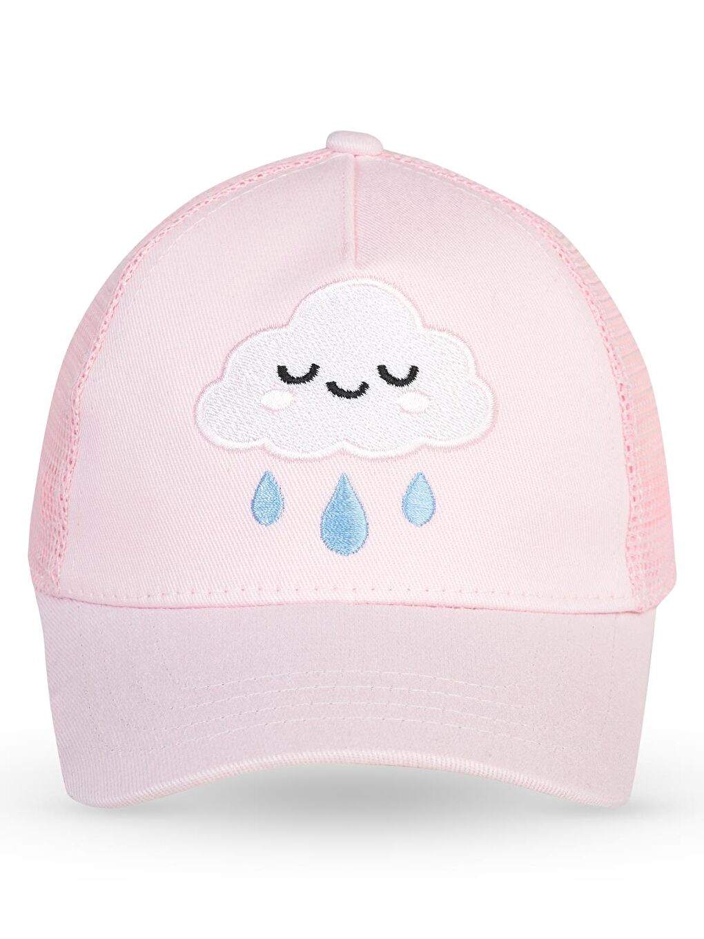 Girls Cloud 2-5 Yaş Çocuk Kız Kep Şapka - Pembe-2
