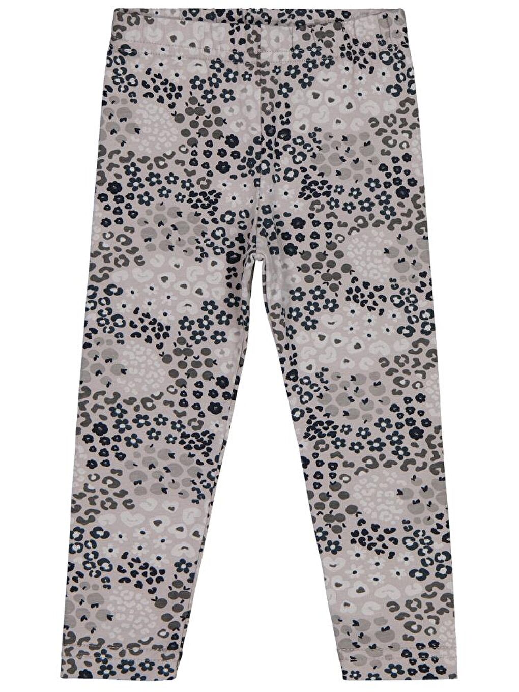 Girls Leopar Baskılı 2-5 Yaş Tayt - Gri 4-5 Yaş-1