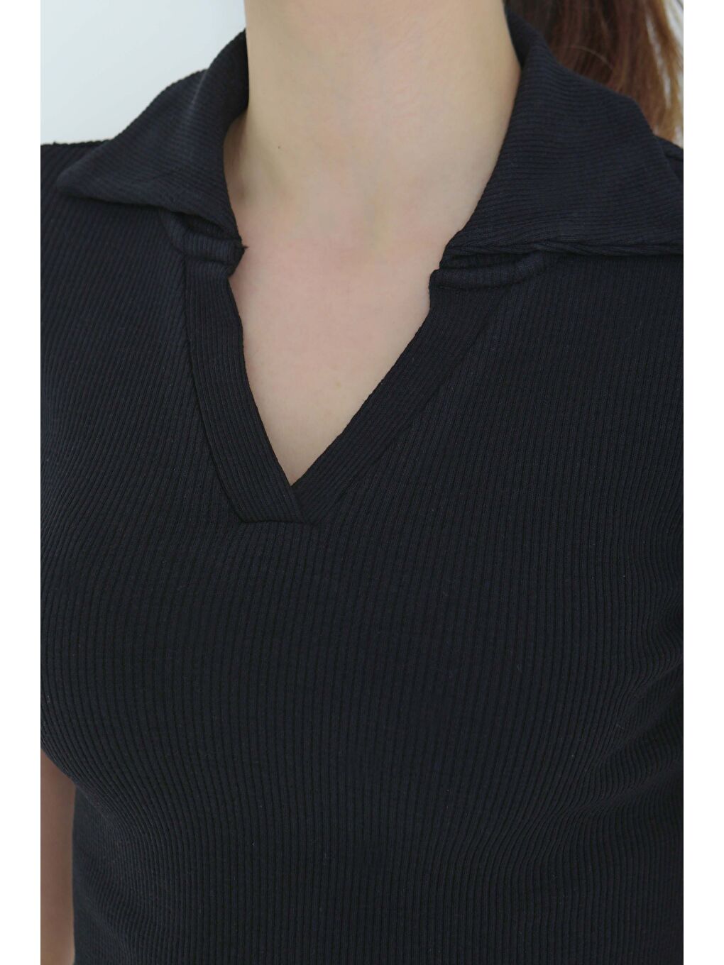 Polo Yaka Kısa Kollu Bady Siyah - 27143-5