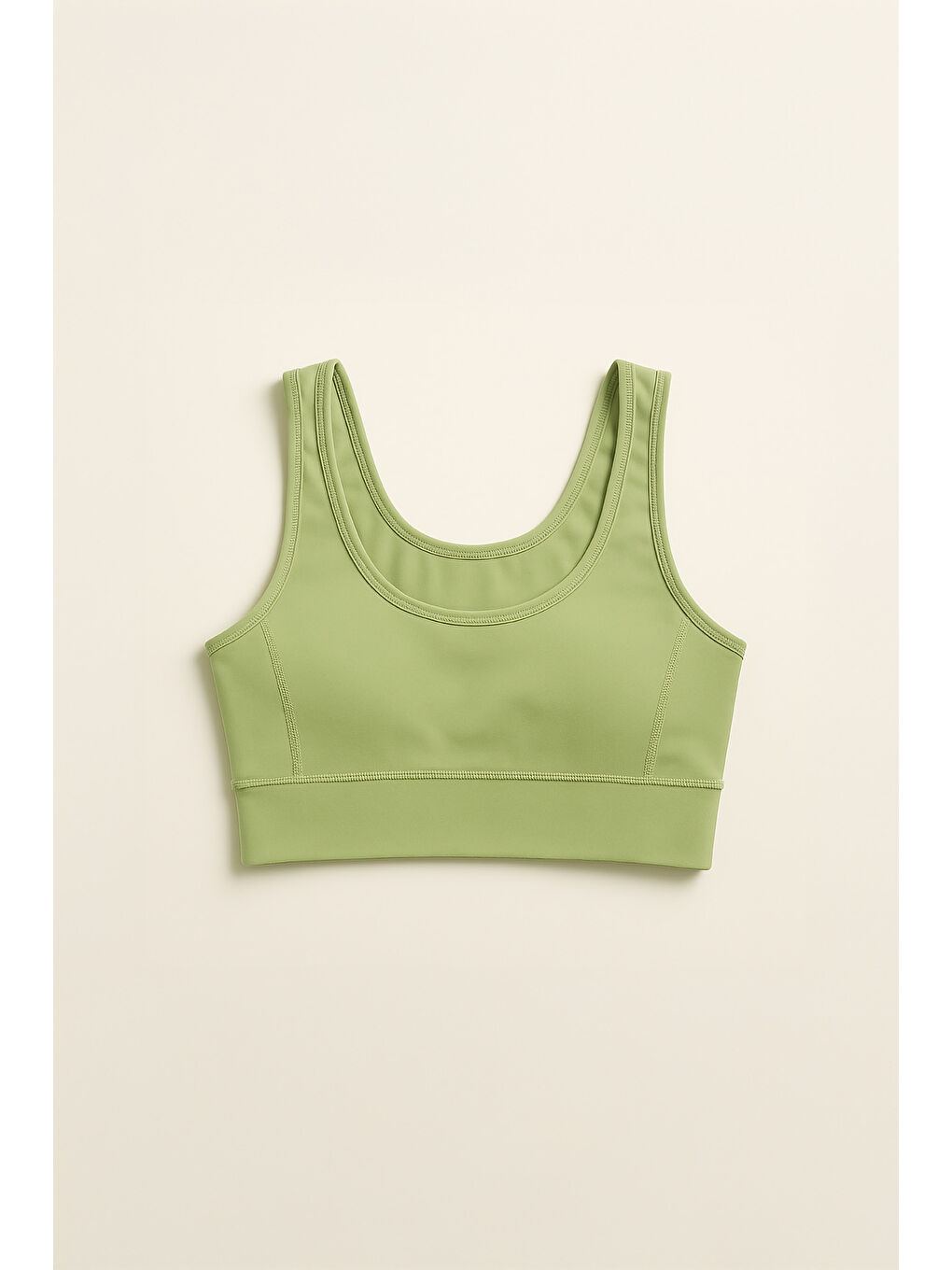 Yeşil Kalın Askılı Toparlayıcı Spor Büstiyer-2