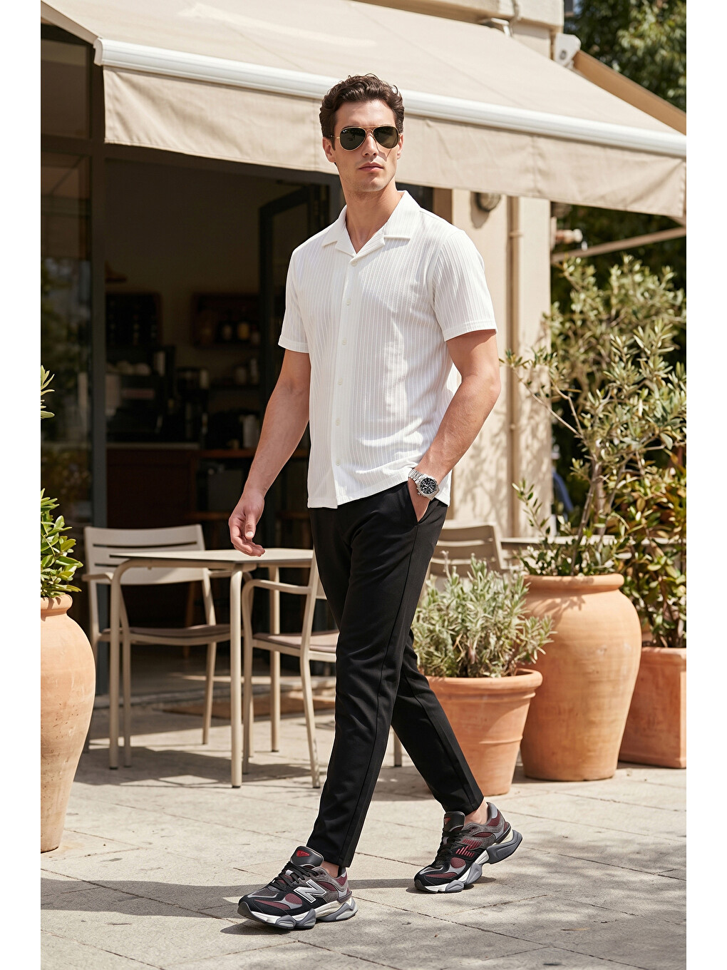Siyah Slim Fit Dar Paça Bağlamalı Pantolon 6843657