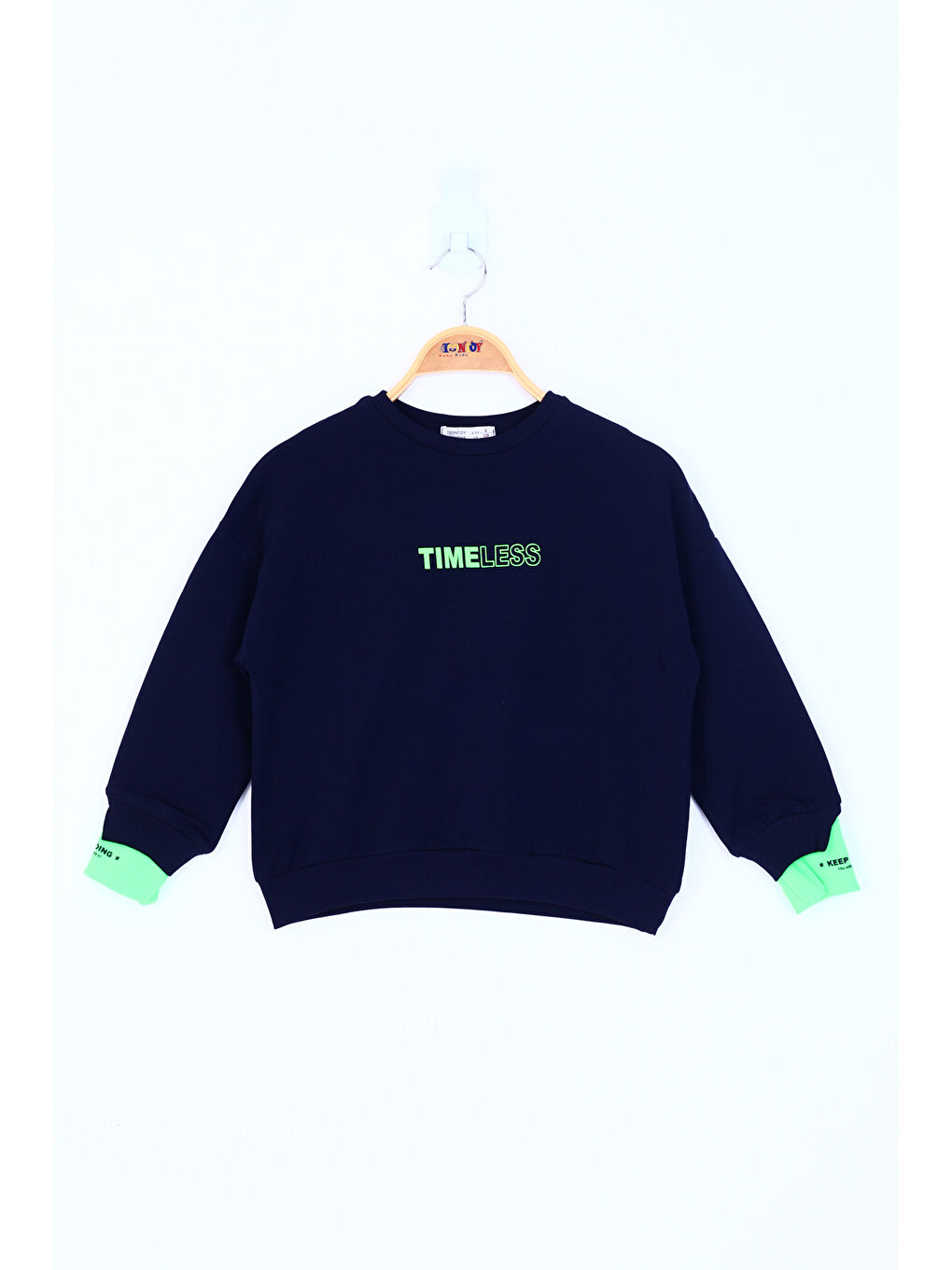 Lacivert Kız Çocuk Timeless Baskılı Sweatshirt