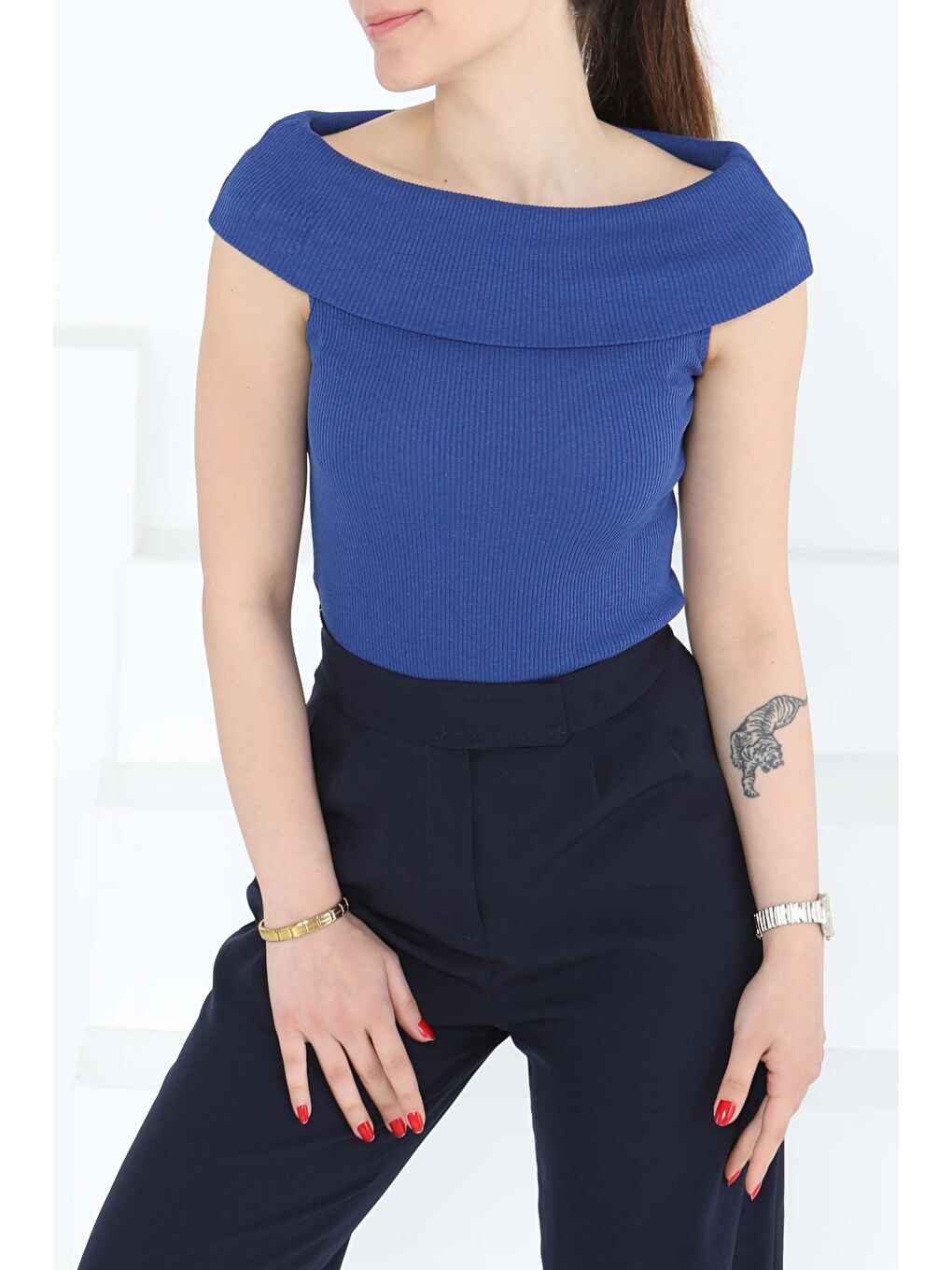 Mavi Madonna Yaka Bady Saks - 27138-3