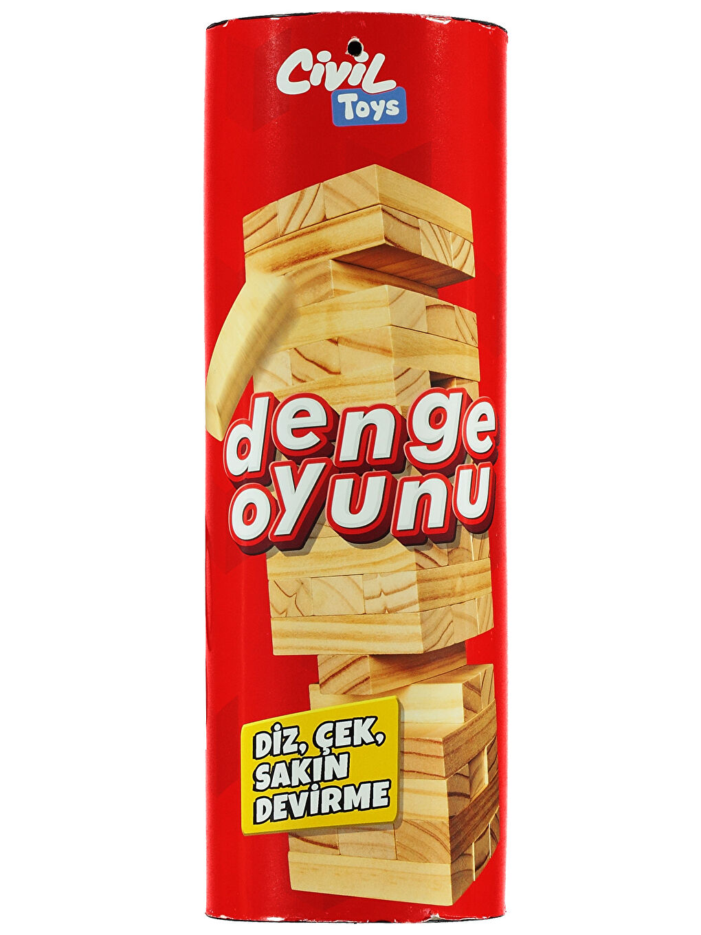 Civil Toys Silindir Kutulu Ahşap Denge Oyunu 54 Parça
